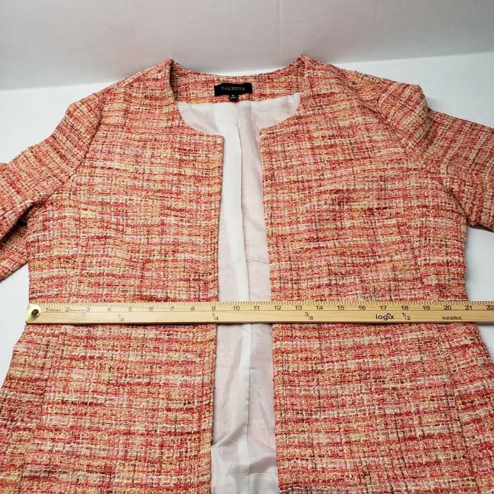 Talbots Pink-Cream Tweed Jacket and Skirt Set - Picture 8 of 16